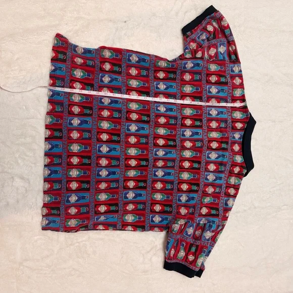Vintage 90s Tabasco Brand Sportswear All-Over Print Polo Shirt Menβs L - Picture 8 of 9